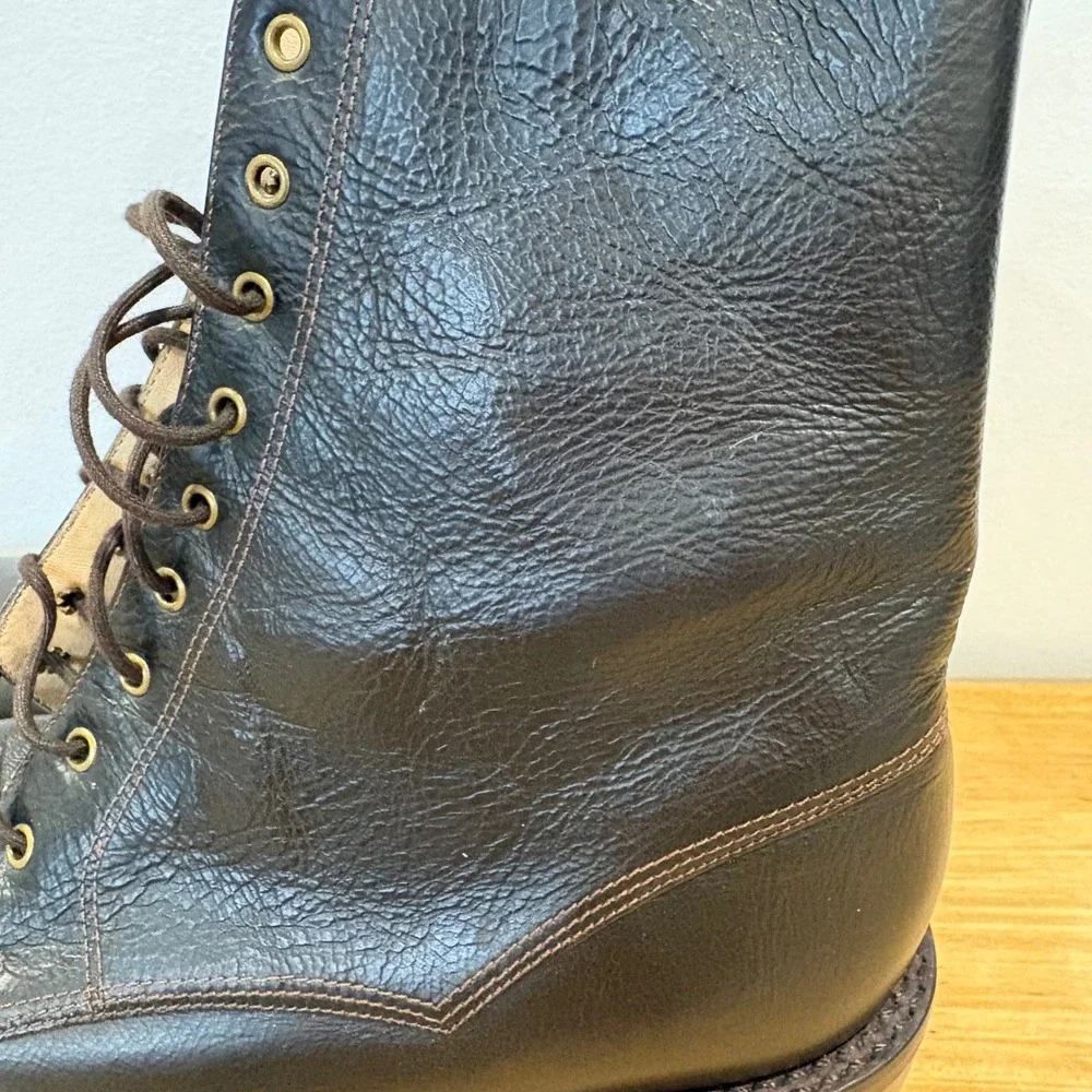 Gap Vintage Leather Lace Up Combat Boots Mens Brown Size 10.5 M 883260-02-1